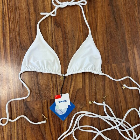 Bamba Swim White SOL Halter Triangle Bikini Set - Picture 6 of 9